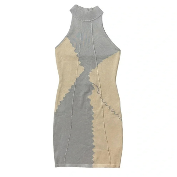 NWT Missguided Exposed Seam Halter Mini Dress - Picture 3 of 6